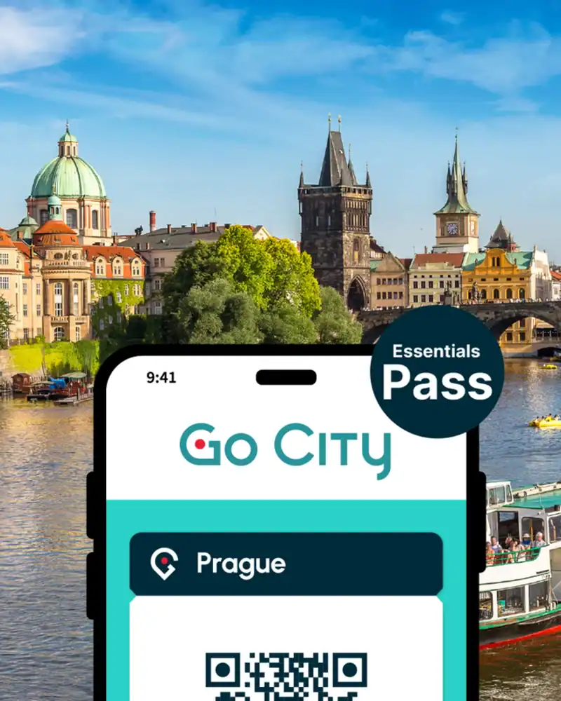 View over Prague's Old Town with Charles Bridge and Castle District